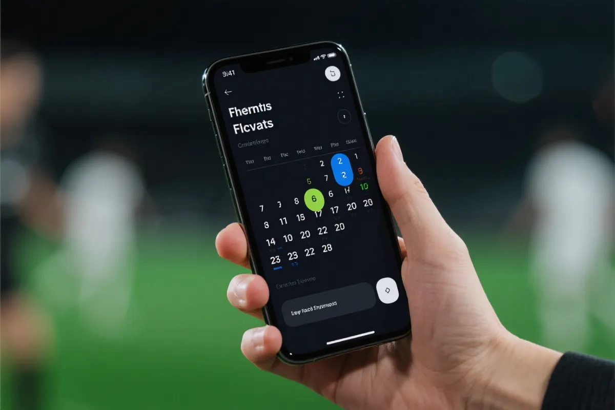 App 界面：赛程日历